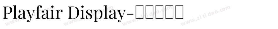 Playfair Display字体转换